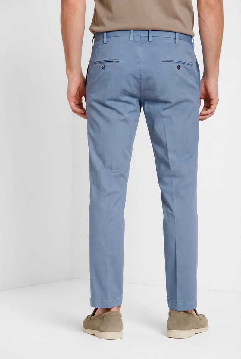 New York pantalon chino homme en gabardine stretch regular fit ①