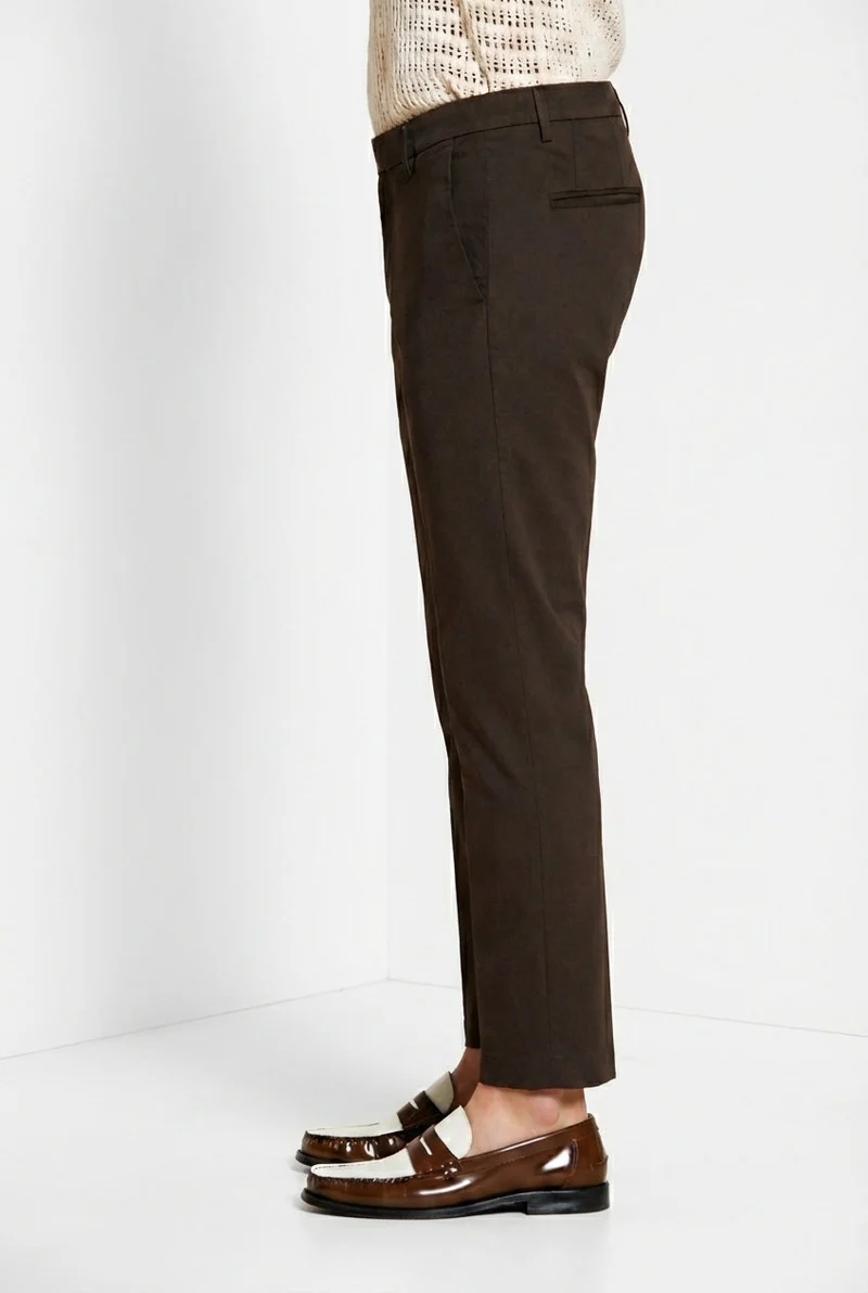 Torino City Icon Flex pantalon chino homme en cavallery de coton et lin stretch slim fit