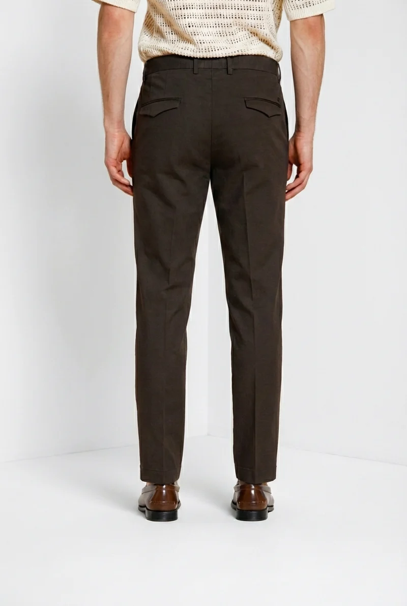 Torino City Icon Flex pantalon chino homme en cavallery de coton et lin stretch slim fit