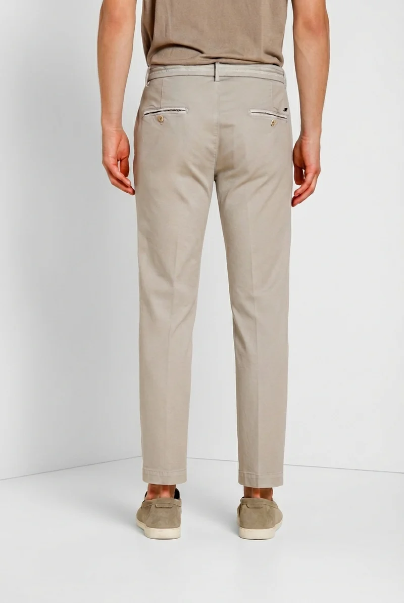 Torino Elegance pantalon chino homme en tricot fine de coton et lyocell slim fit