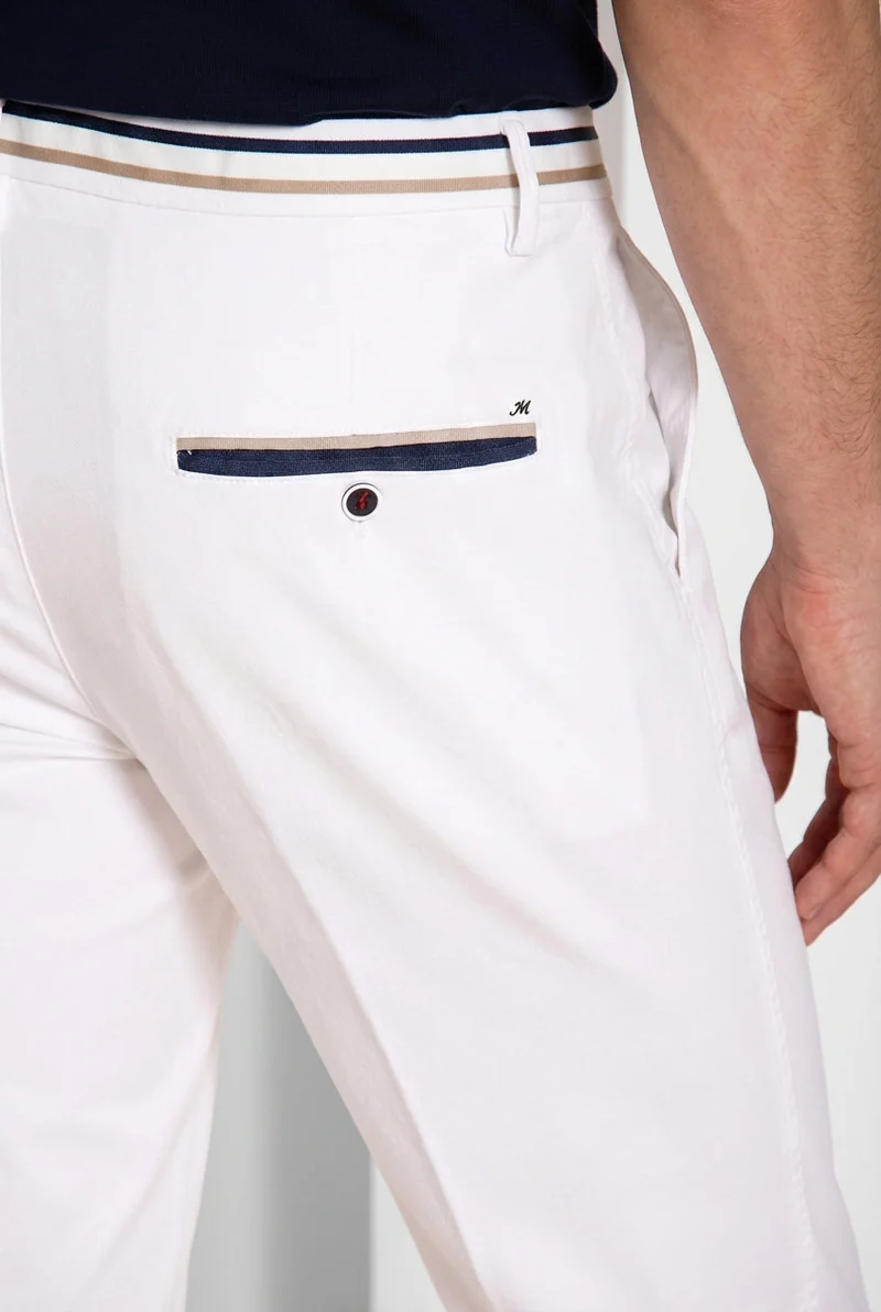Torino Summer pantalon chino homme en twill de coton et lyocell slim fit