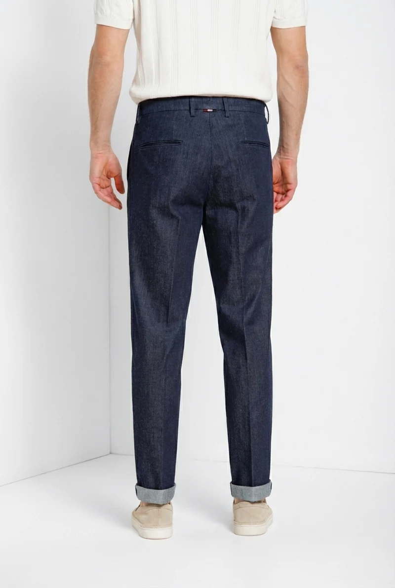 Boston pantalon chino homme en denim relaxed fit