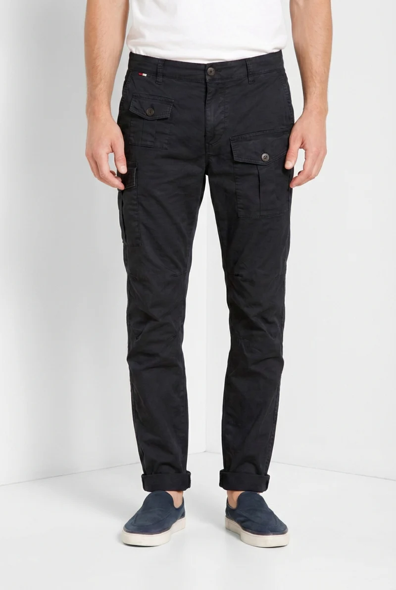 George Coolpocket pantalon cargo homme en twill léger stretch Logo Edition carrot fit ①