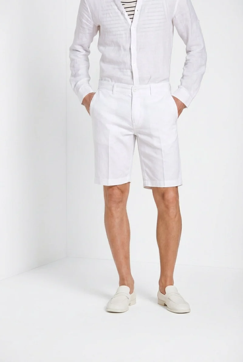 London bermuda chino homme en gabardine stretch regular fit ①