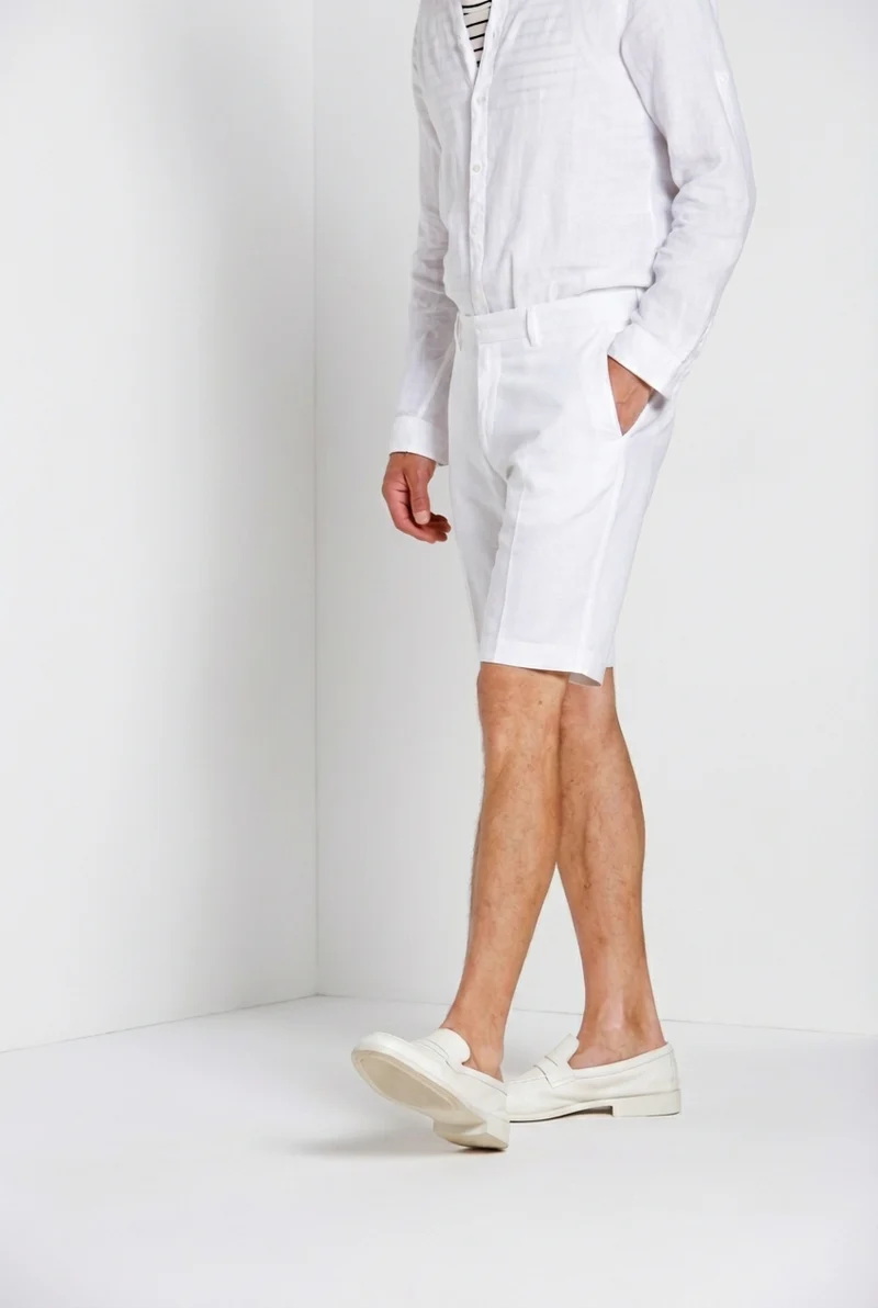 London bermuda chino homme en gabardine stretch regular fit ①