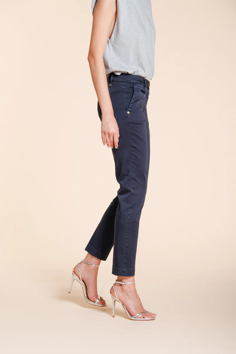 New York Slim pantalon chino femme en satin stretch slim fit ①
