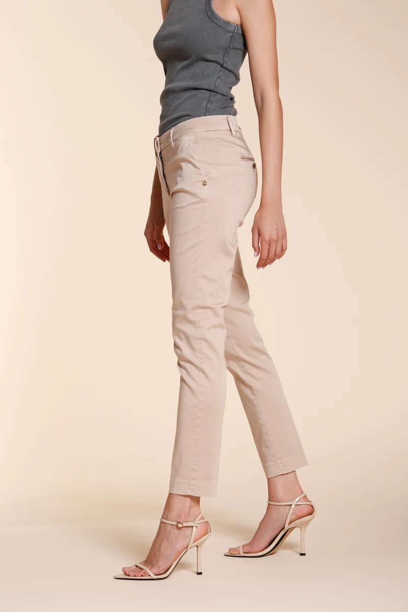 New York Slim pantalon chino femme en satin stretch slim fit ①