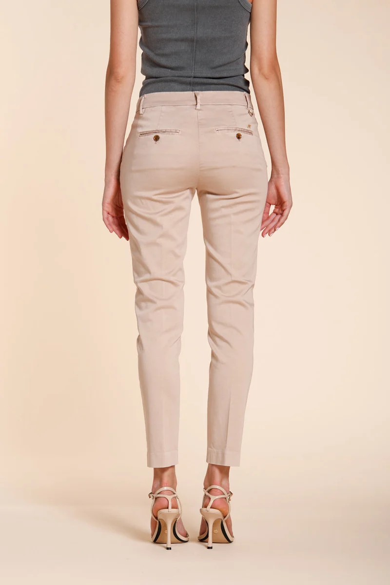 New York Slim pantalon chino femme en satin stretch slim fit ①