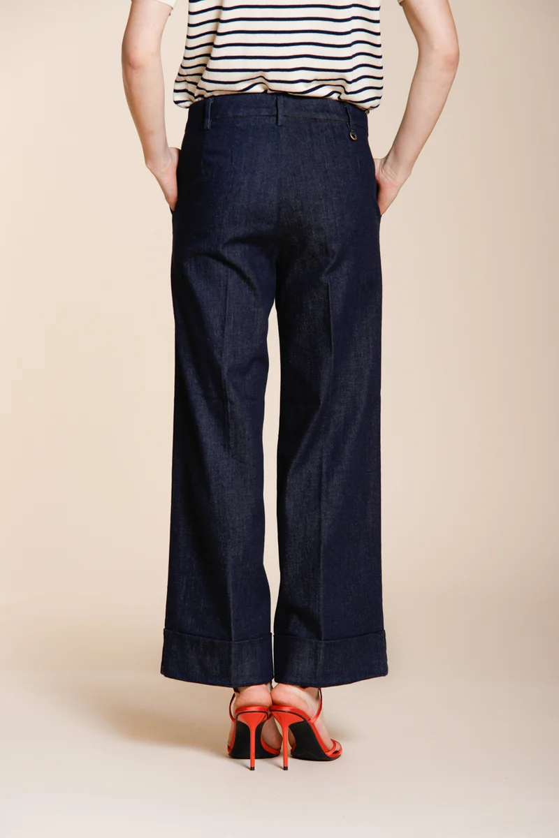 New York Studio Cropped City pantalon chino femme en denim straight fit