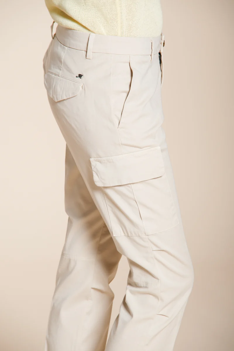 Chile City pantalon cargo femme en gabardine stretch slim fit