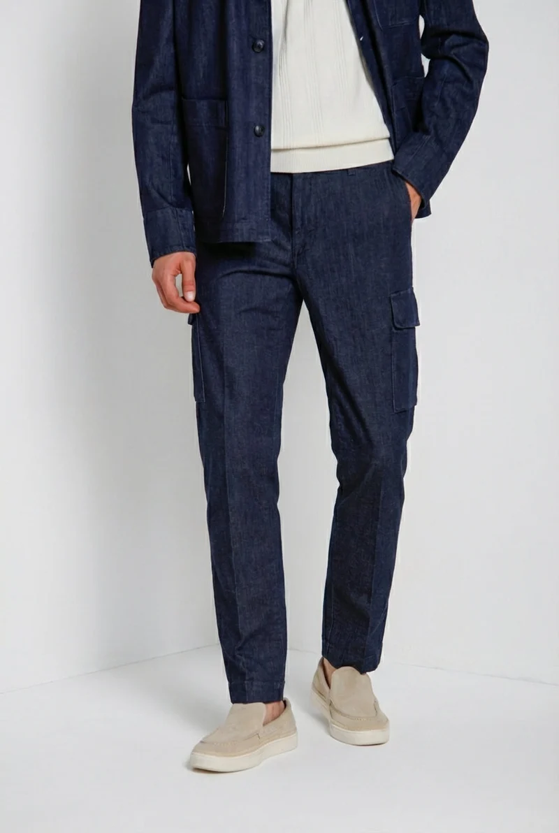 Chile pantalon cargo homme en denim regular fit