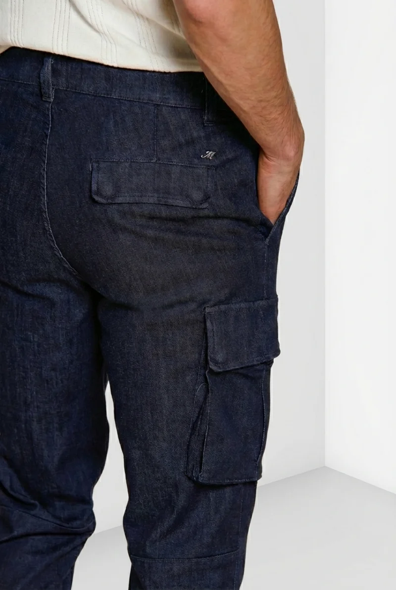Chile pantalon cargo homme en denim regular fit