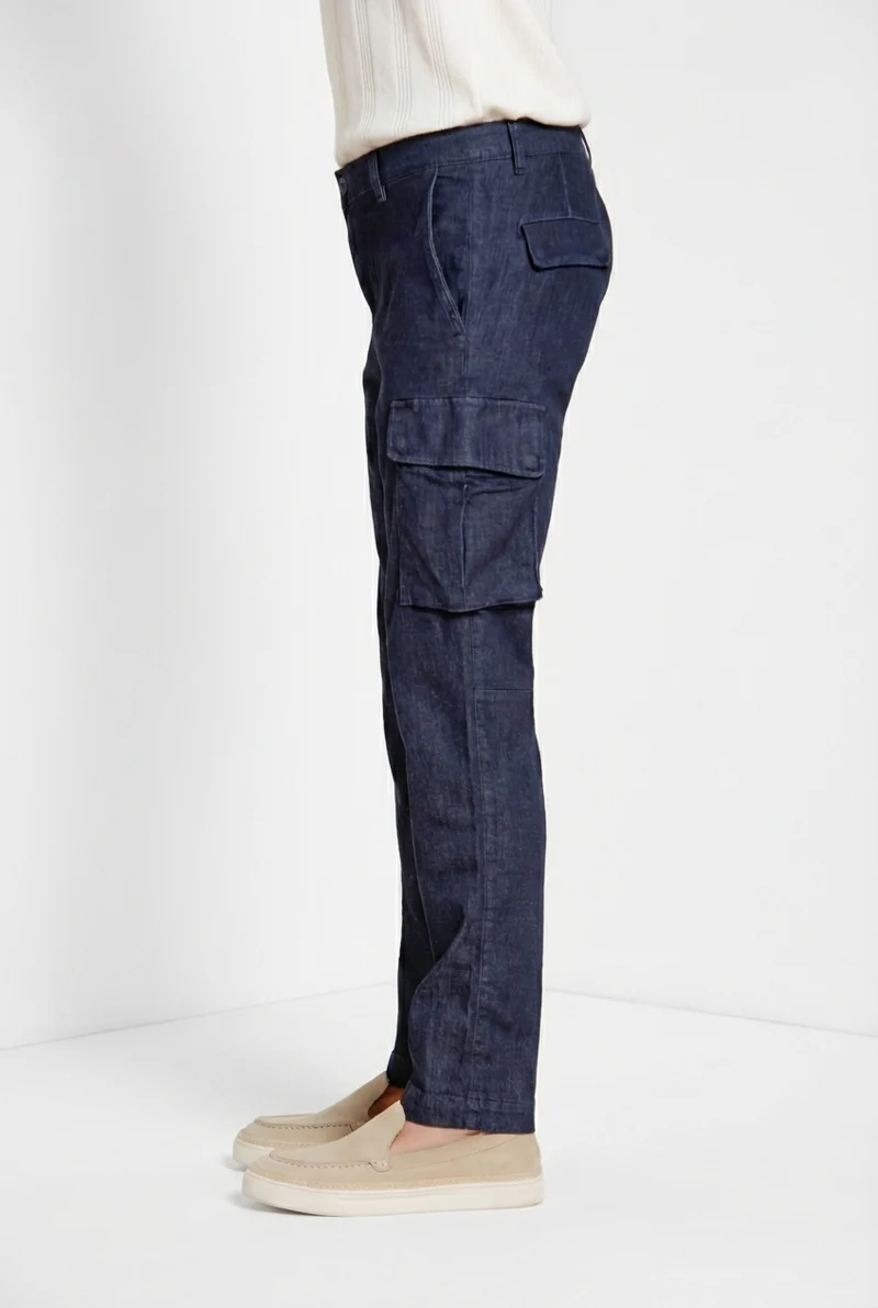 Chile pantalon cargo homme en denim regular fit