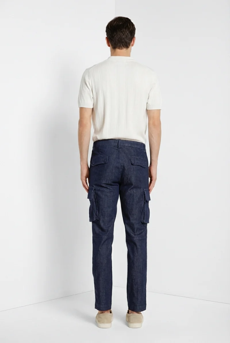 Chile pantalon cargo homme en denim regular fit