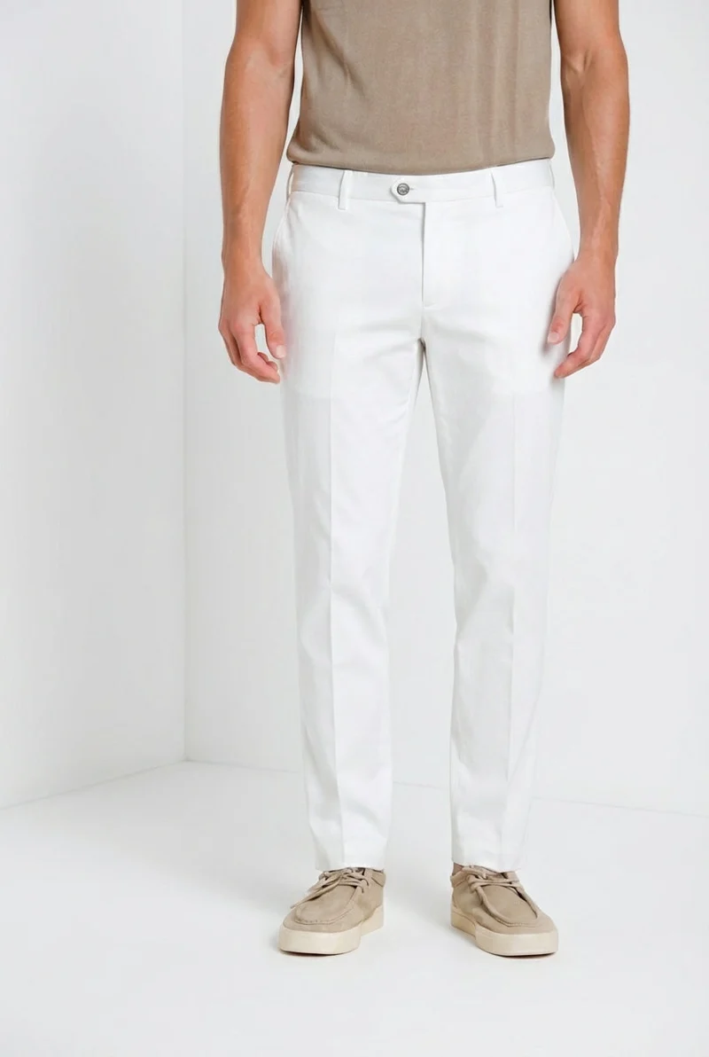 New York pantalon chino homme en gabardine stretch regular fit ①