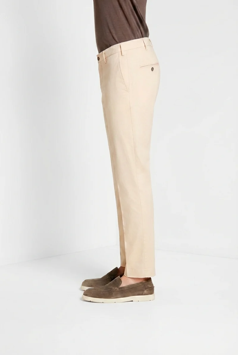 New York pantalon chino homme en gabardine stretch regular fit ①