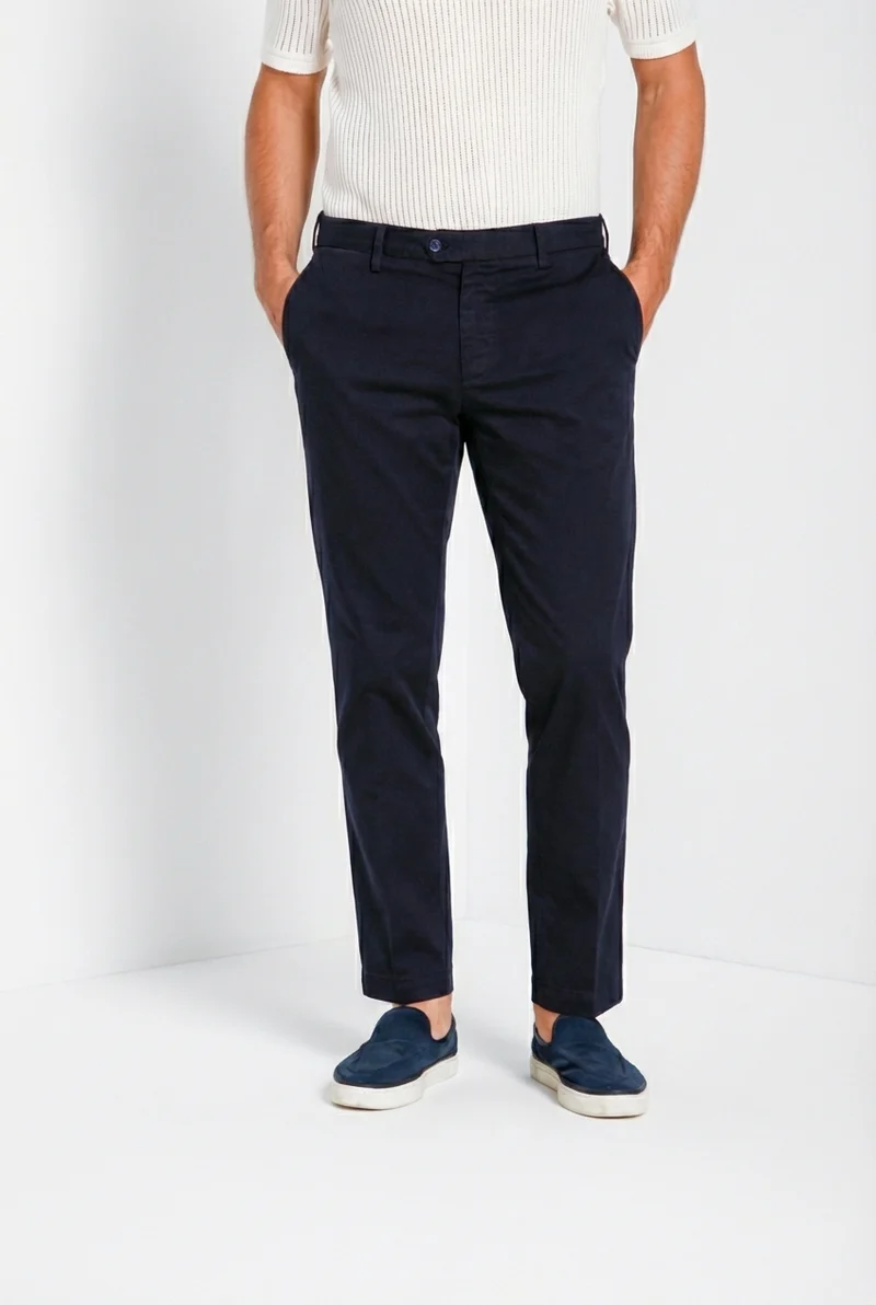 New York pantalon chino homme en gabardine stretch regular fit ①