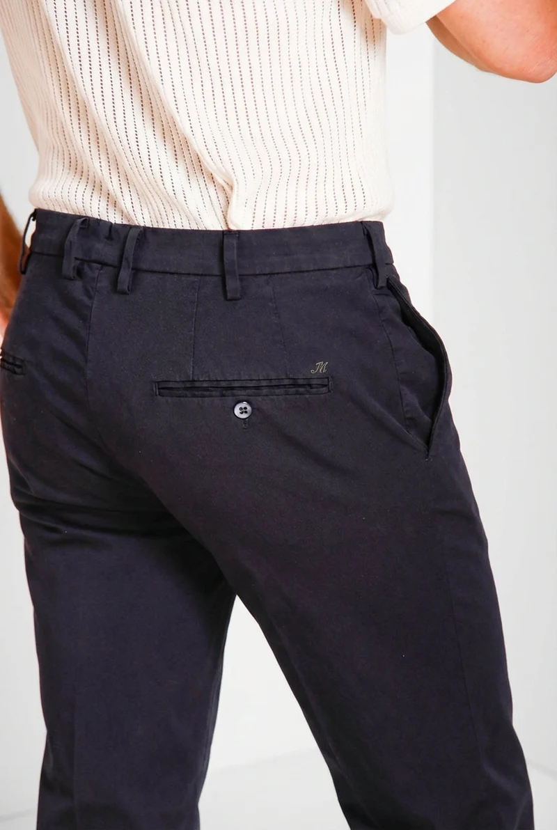 New York pantalon chino homme en gabardine stretch regular fit ①