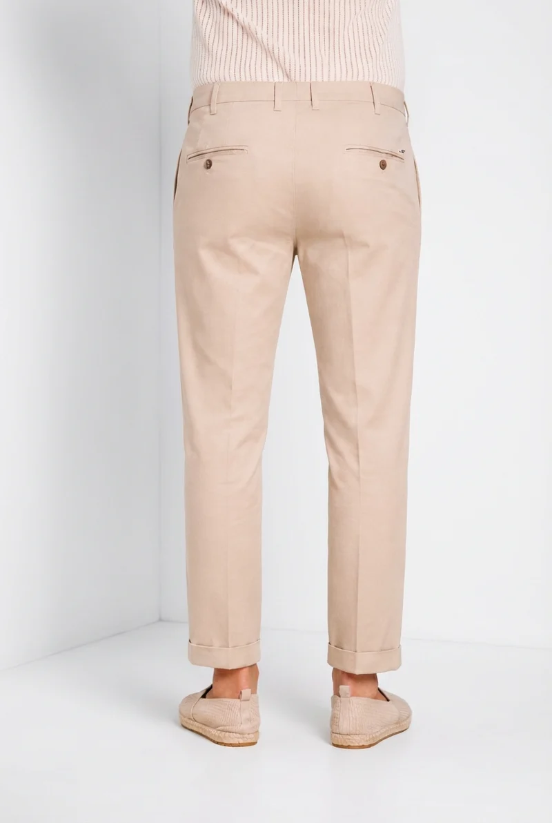 New York pantalon chino homme en gabardine stretch regular fit ①