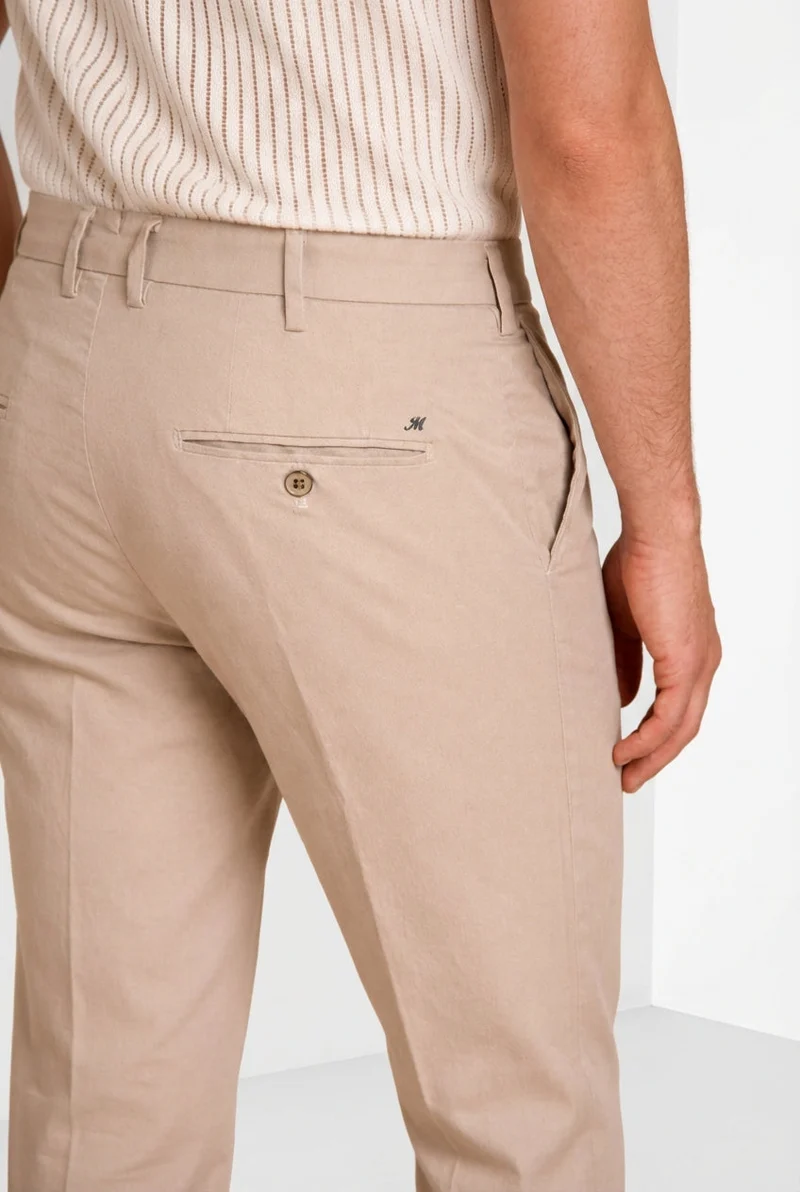 New York pantalon chino homme en gabardine stretch regular fit ①