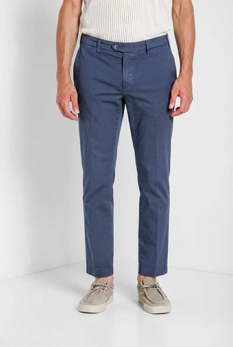 New York pantalon chino homme en gabardine stretch regular fit ①