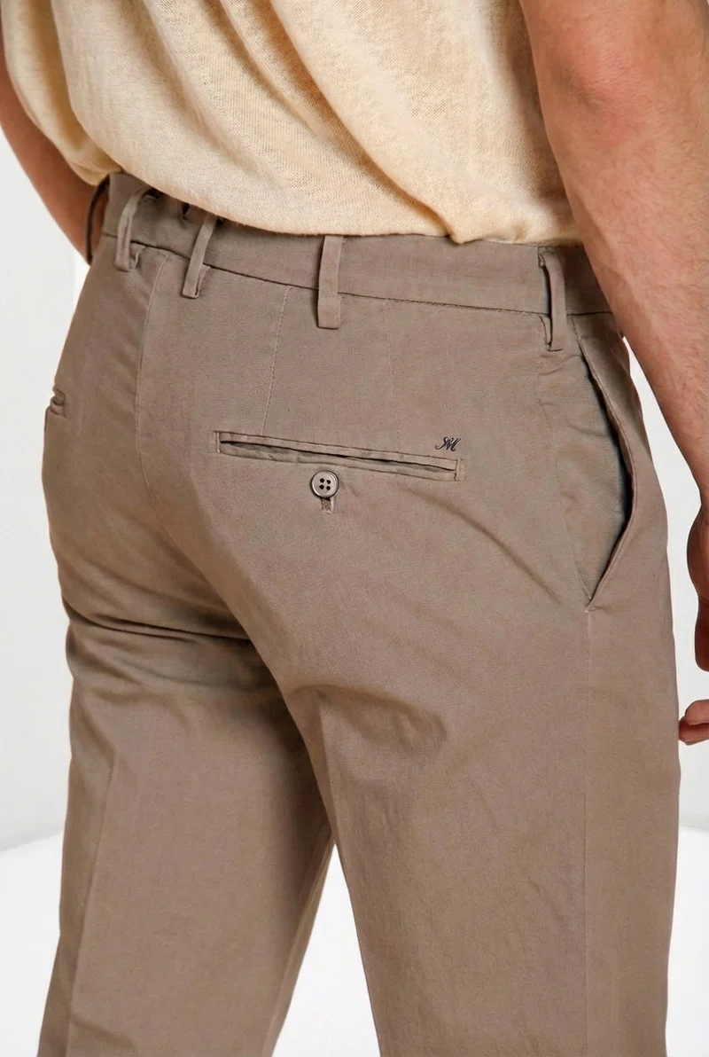 New York pantalon chino homme en gabardine stretch regular fit ①