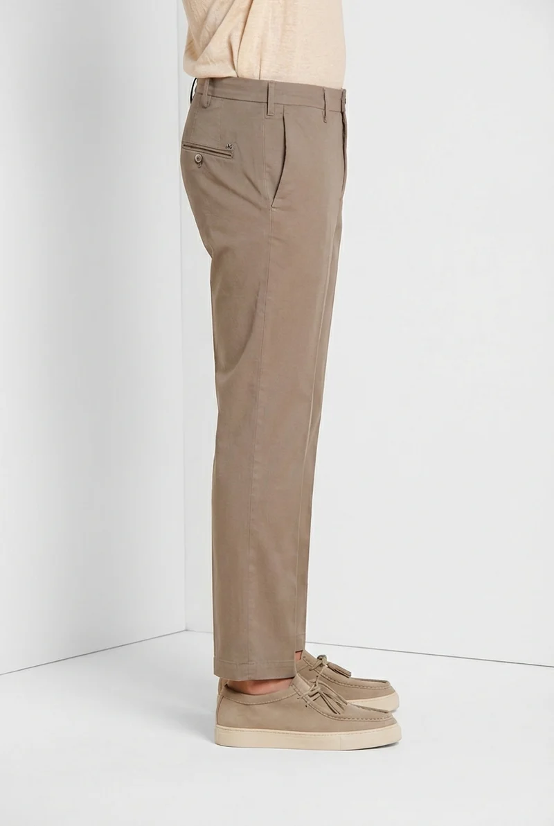 New York pantalon chino homme en gabardine stretch regular fit ①