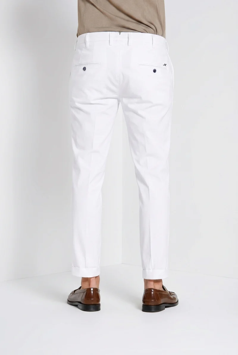 New York pantalon chino homme en gabardine stretch regular fit ①
