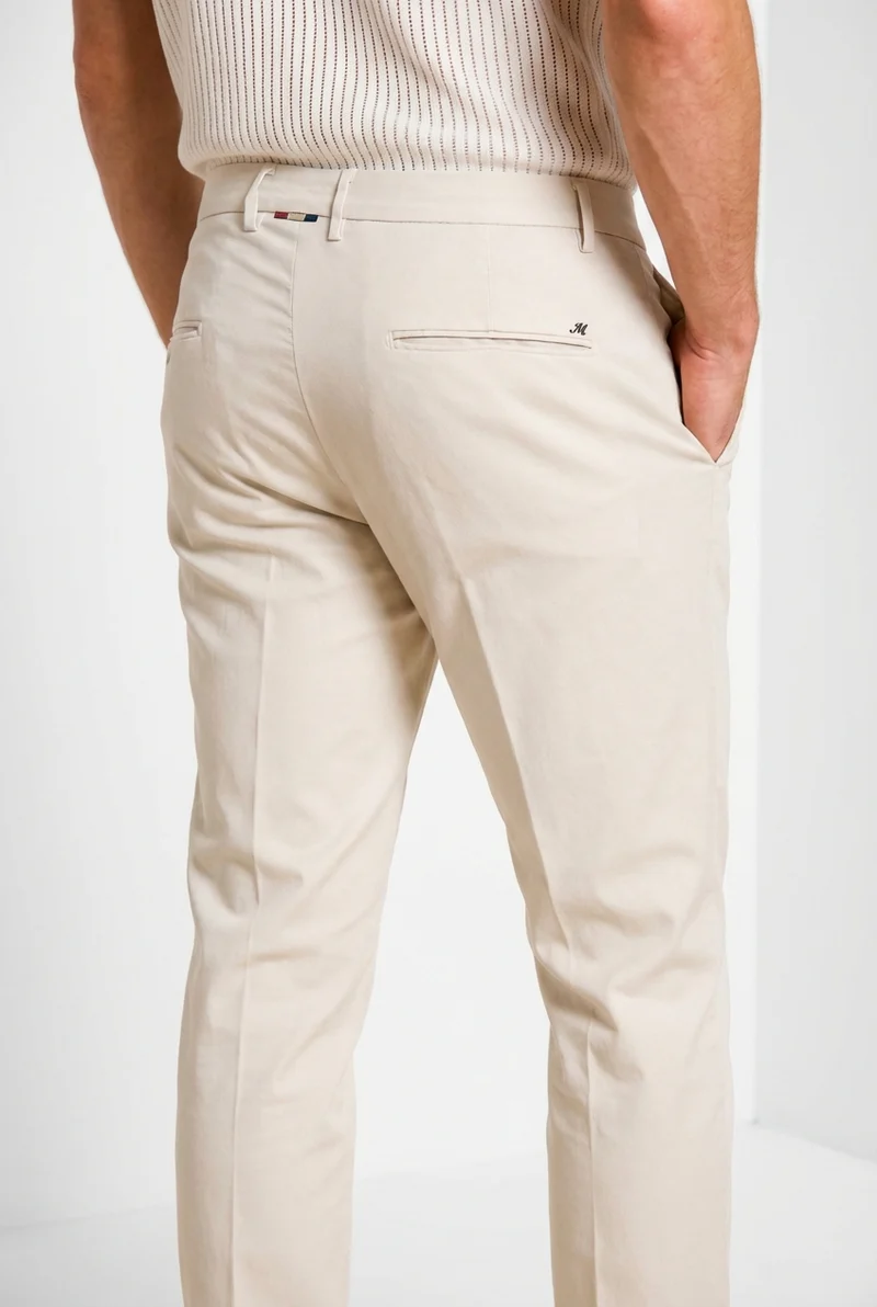 Torino Flex pantalon chino homme en gabardine stretch slim fit ①