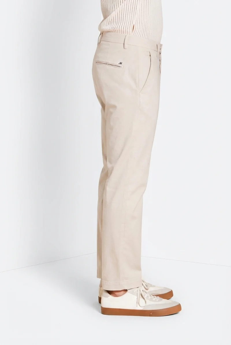 Torino Flex pantalon chino homme en gabardine stretch slim fit ①