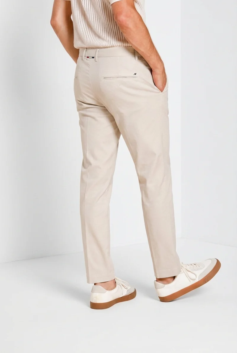 Torino Flex pantalon chino homme en gabardine stretch slim fit ①