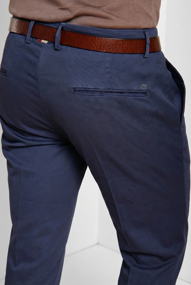Torino Flex pantalon chino homme en gabardine stretch slim fit ①