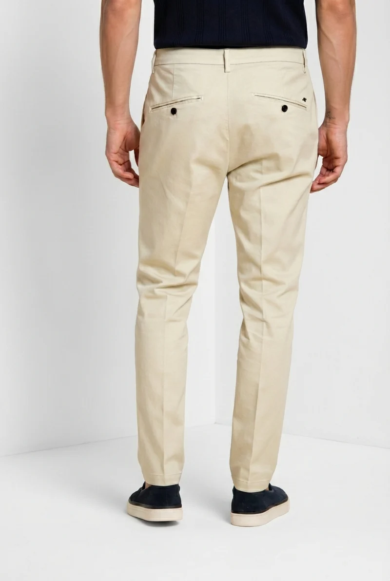Osaka pantalon chino homme en tricotine fine de coton et lyocell carrot fit