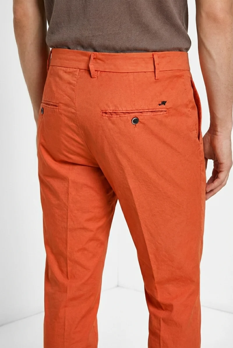 Milano pantalon chino homme en gabardine stretch extra slim fit ①