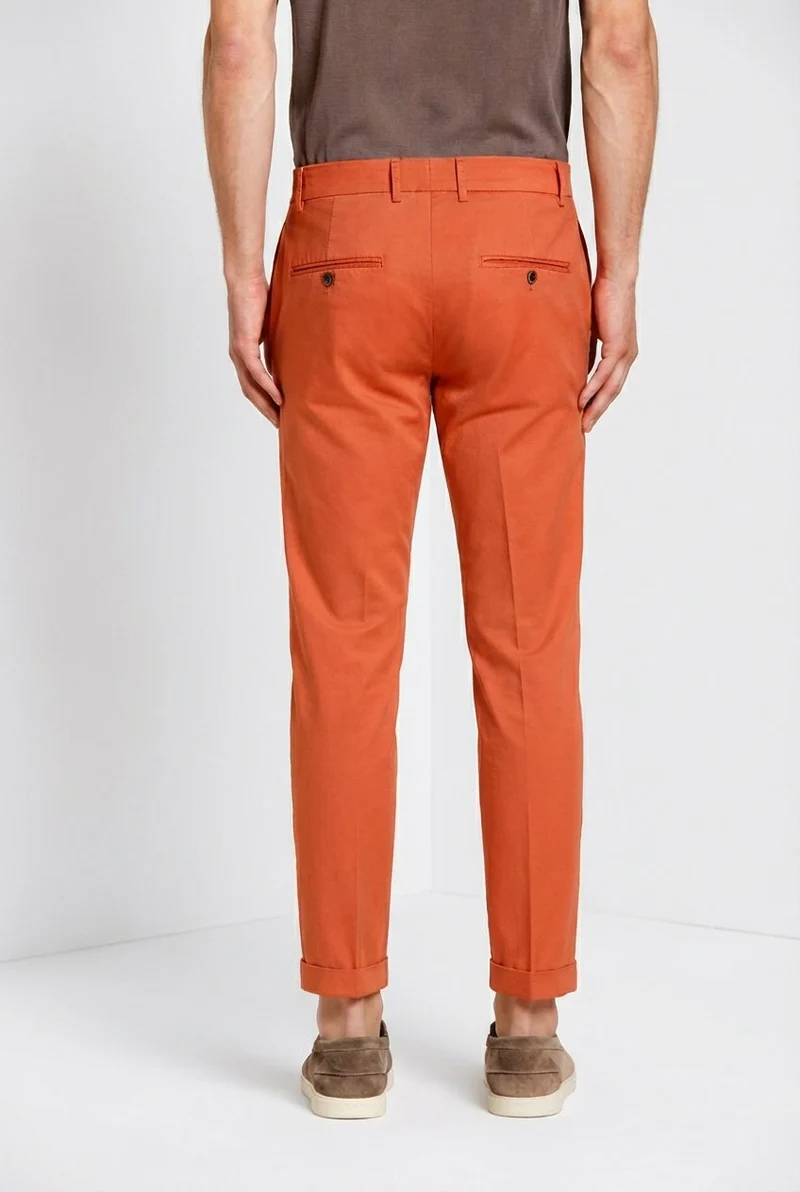 Milano pantalon chino homme en gabardine stretch extra slim fit ①