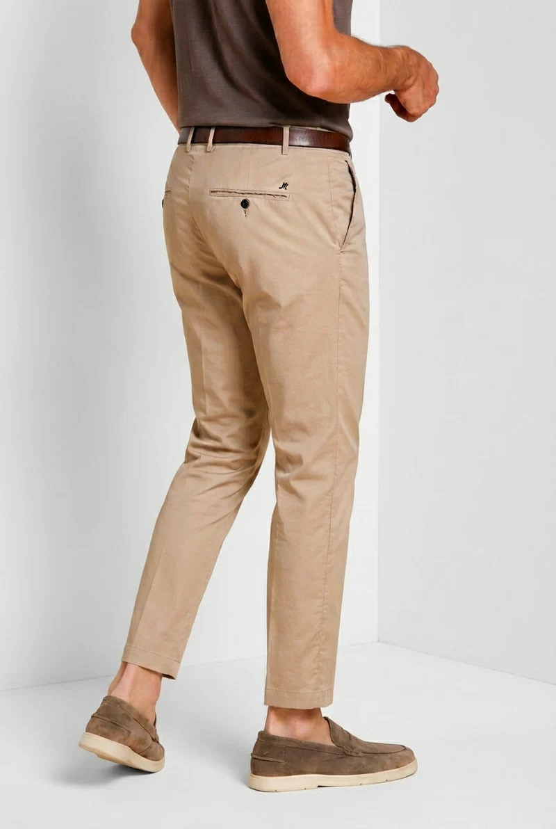 Milano pantalon chino homme en gabardine stretch extra slim fit ①