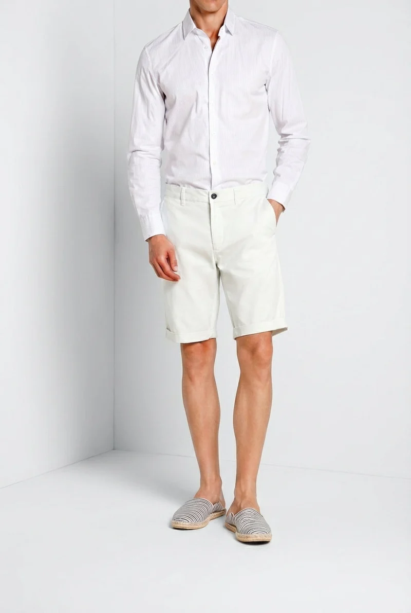 London bermuda chino homme en gabardine stretch regular fit ①
