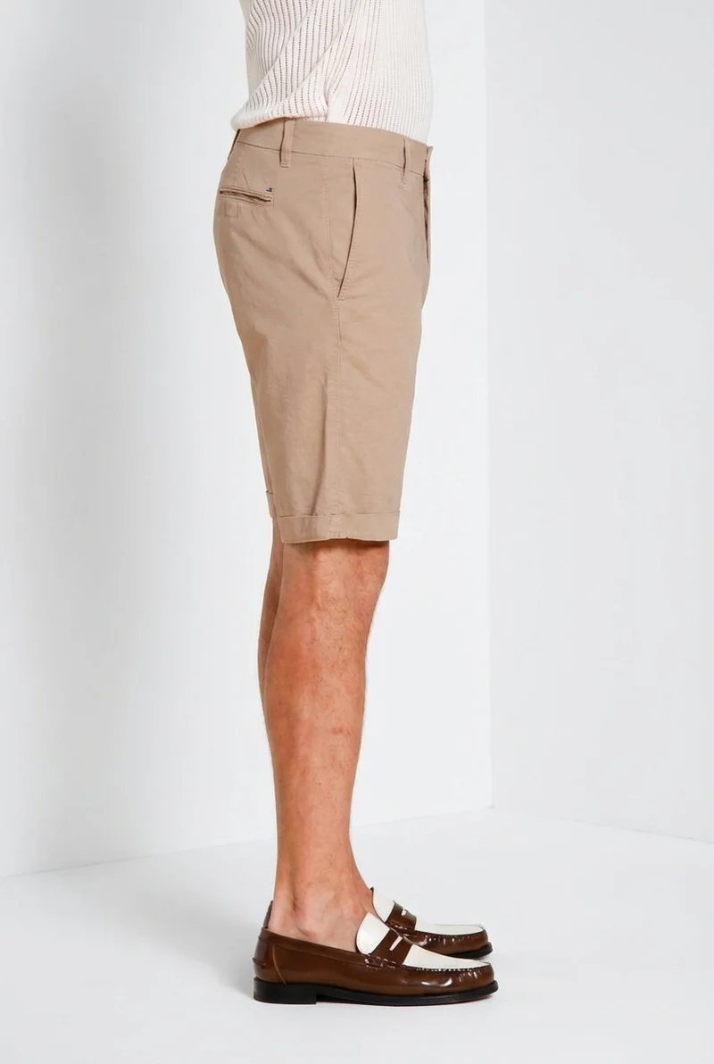 London bermuda chino homme en gabardine stretch regular fit ①