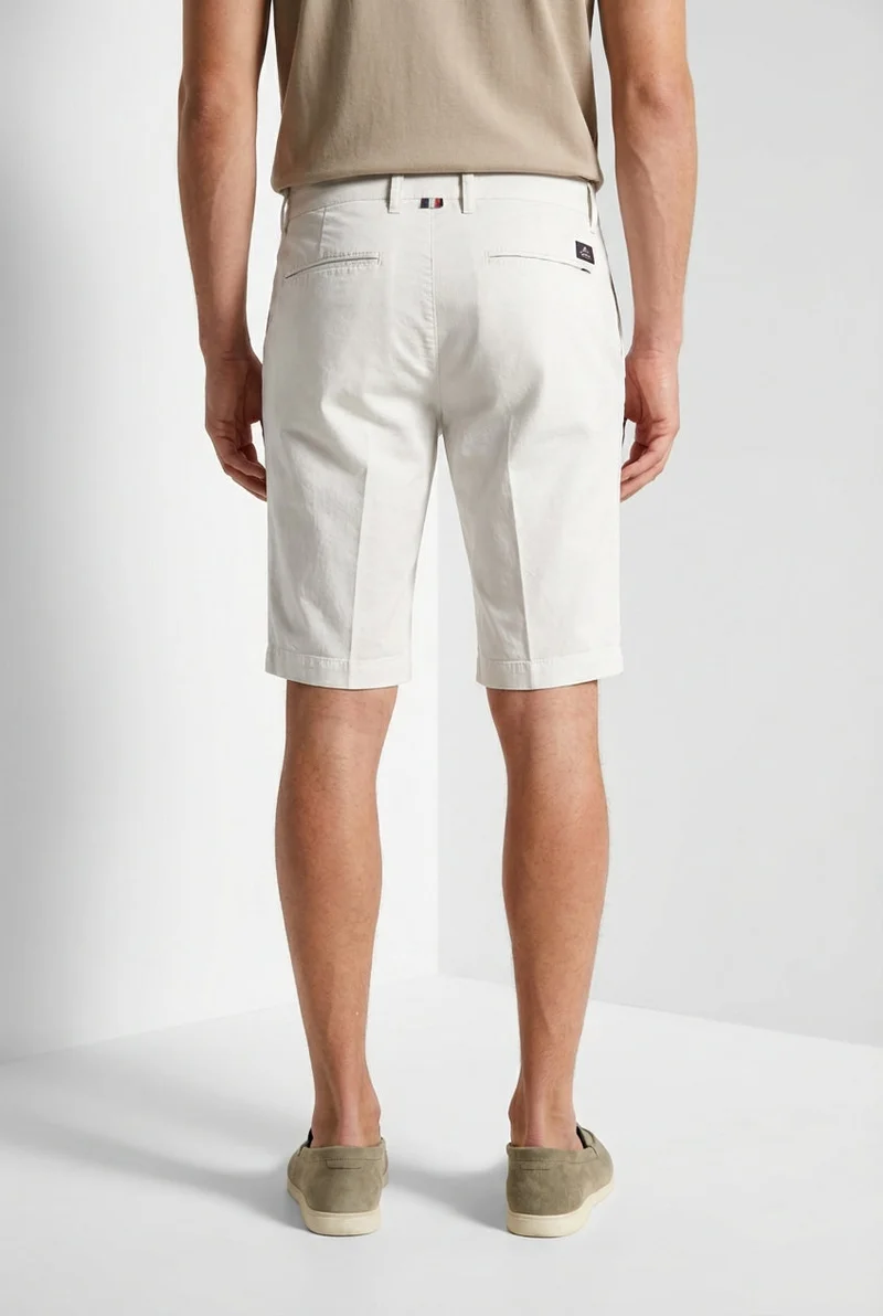 London bermuda chino homme en gabardine stretch regular fit ①