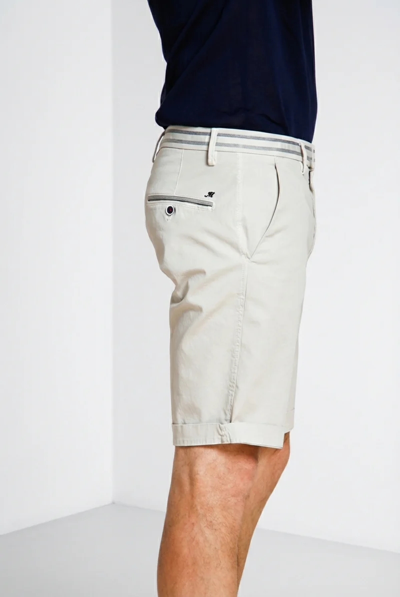 Torino Summer bermuda chino homme en satin stretch slim fit