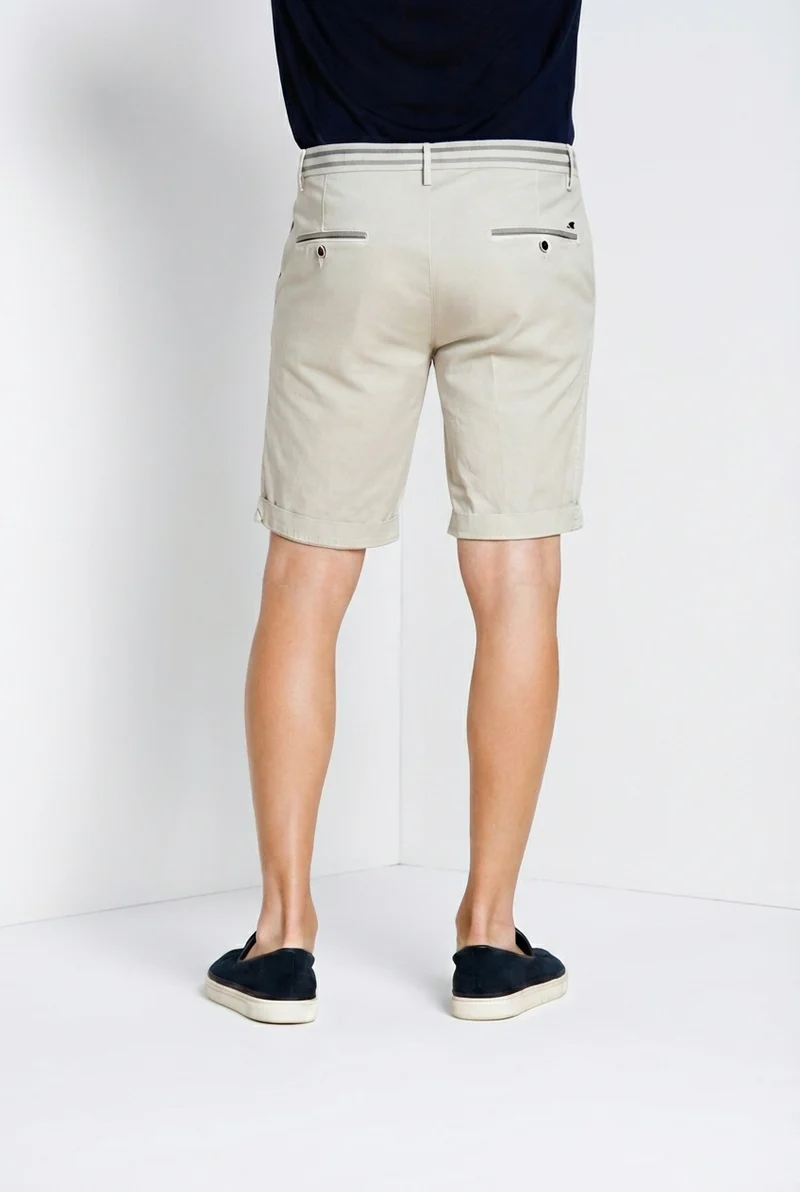 Torino Summer bermuda chino homme en satin stretch slim fit