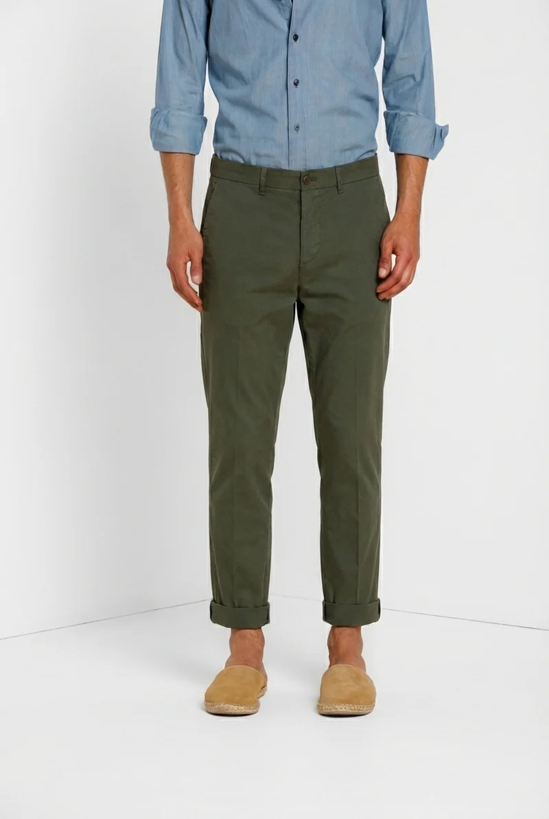 Chinos pantalon chino homme en toile oxford relaxed fit