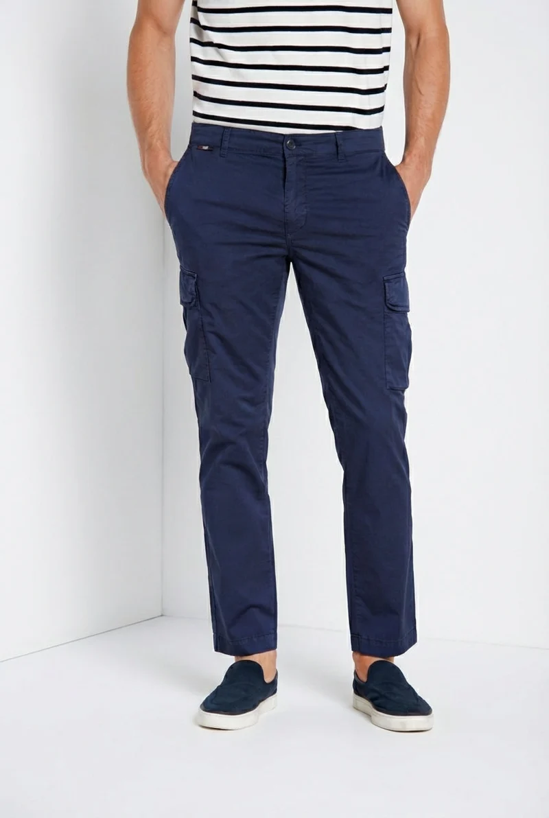 Chile pantalon cargo homme en gabardine stretch regular fit