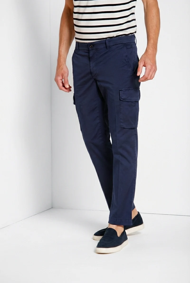 Chile pantalon cargo homme en gabardine stretch regular fit