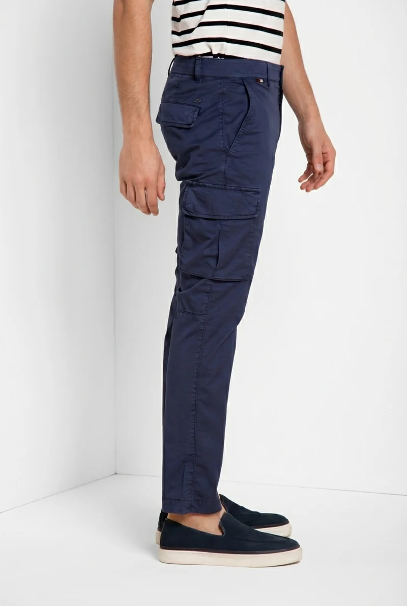 Chile pantalon cargo homme en gabardine stretch regular fit
