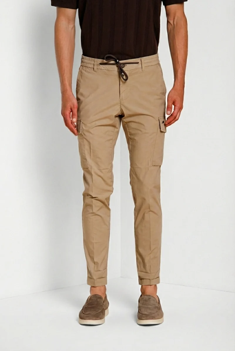 Chile Jogger pantalon cargo homme en toile parachute lyocell et coton extra slim fit
