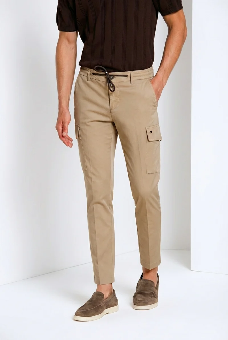 Chile Jogger pantalon cargo homme en toile parachute lyocell et coton extra slim fit