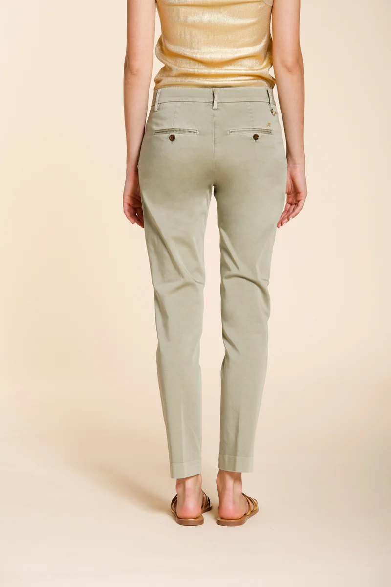 New York Slim pantalon chino femme en satin stretch slim fit ①