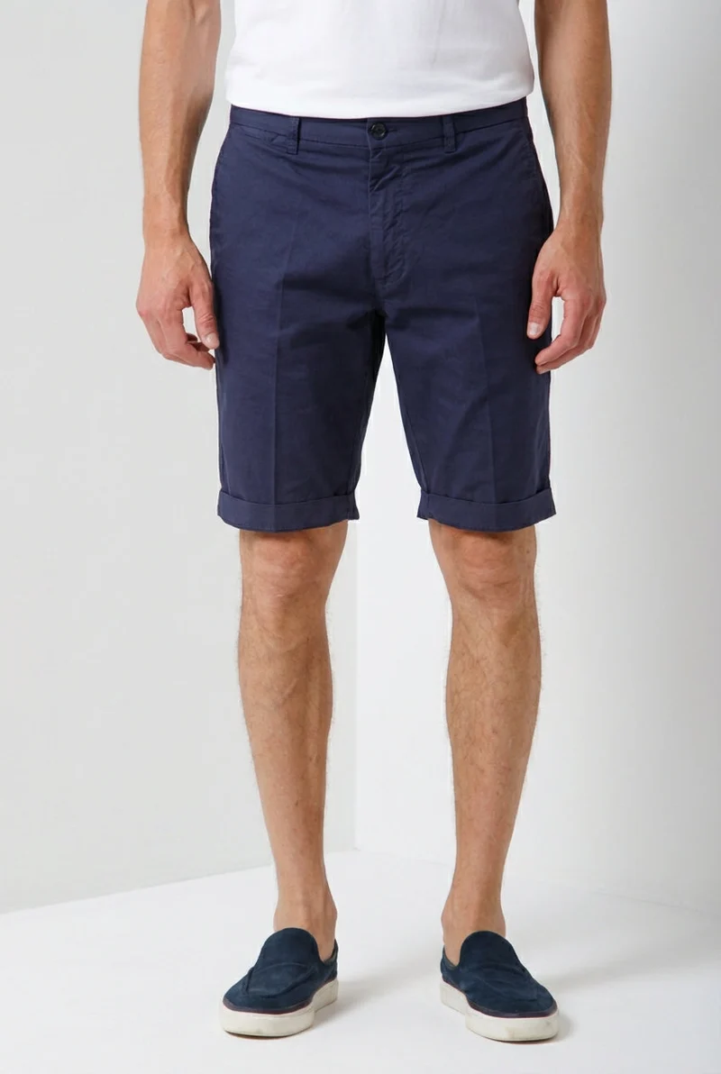 London bermuda chino homme en gabardine stretch regular fit ①