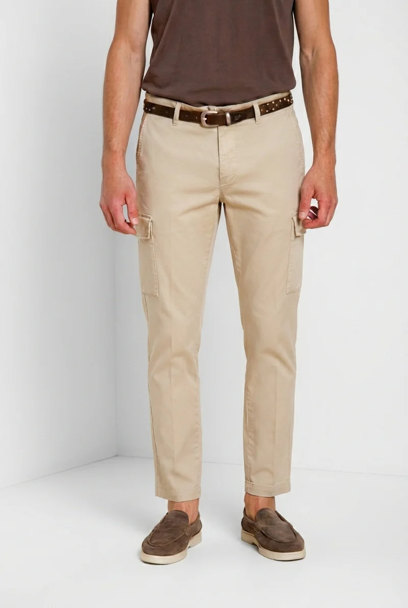 Chile pantalon cargo homme en gabardine stretch regular fit